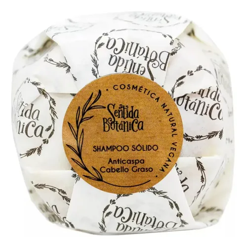 Shampoo Solido Cabello Graso Anticaspa Sentida Botanica 100g