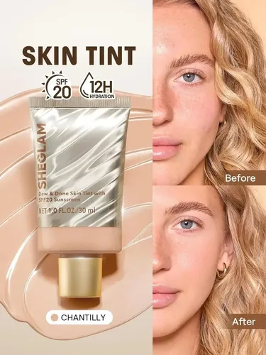 Sheglam Base Hidratante Dew & Done Skin Tint Con Spf20 Chantilly