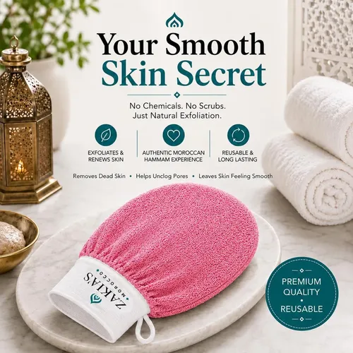 Guante Exfoliante Kessa Original Rosa Vivo