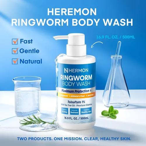 Gel De Baño Antimicótico Hermon Con 1% De Tolnaftato, 500 Ml
