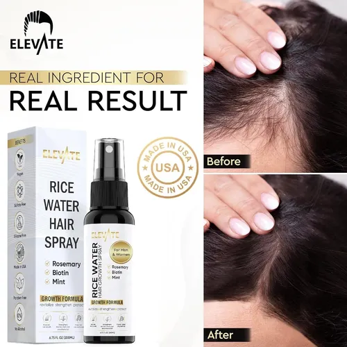 Spray Crecimiento Cabello Elevate Con Agua De Arroz Y Romero