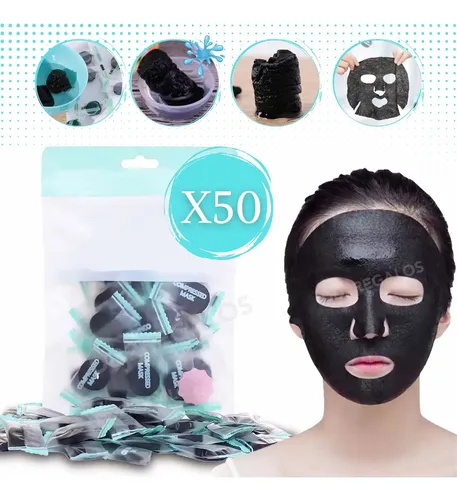 Mascarilla Comprimida Facial Pastilla Cápsula X50 Carbon