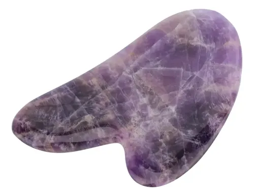 Piedra De Amatista Natural De Doble Cabeza De Jade Roller !