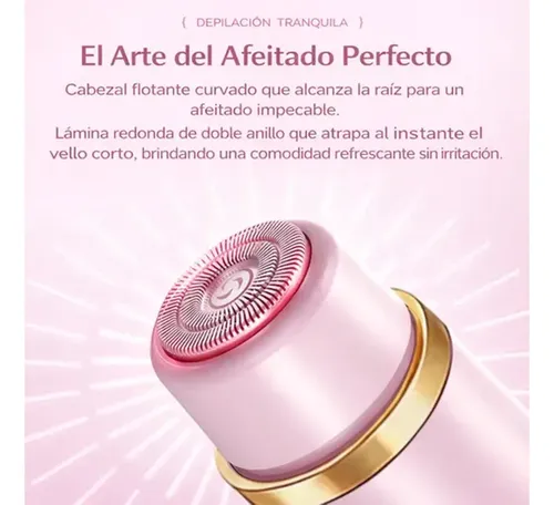 Depiladora Eléctrica Indolora Para Mujer Con Doble Cabezal