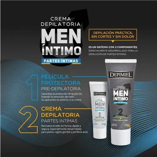 Crema Depilatoria Depimiel Men Íntimo Para Zona Íntima Piel
