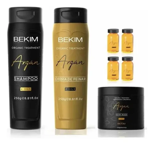 Bekim Argan Shampoo Mascara Crema De Peinar X250g Ampolla 4u