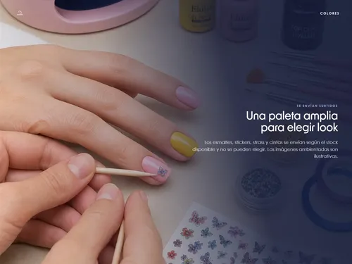 Kit Manicuria Uñas Cabina Bombon 6w Esmaltes Pinceles Strass