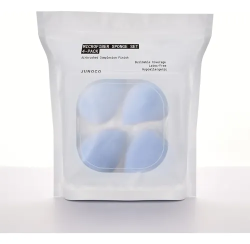 Juno & Co. Microfibra Esponja De Maquillaje Set 4-pack, Du