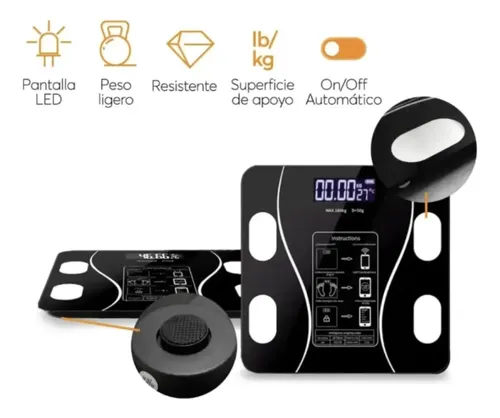 Balanza Inteligente Digital Bluetooth 180kg Grasa Corporal