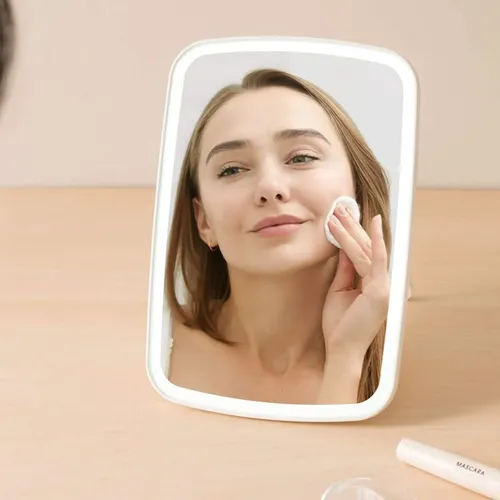Espejo Maquillaje Con Luz Led Y Espejo Pequeño 10x Aumentos
