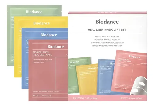 Mascarilla Facial Biodance Real Deep Mask 136g Piel Todo X4
