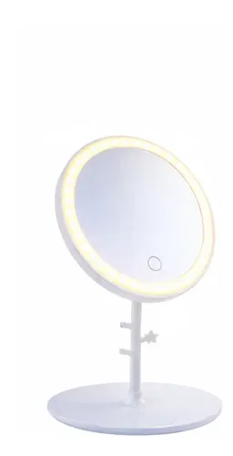 Espejo Redondo Led Luz Regulable Portátil Recargable 91047