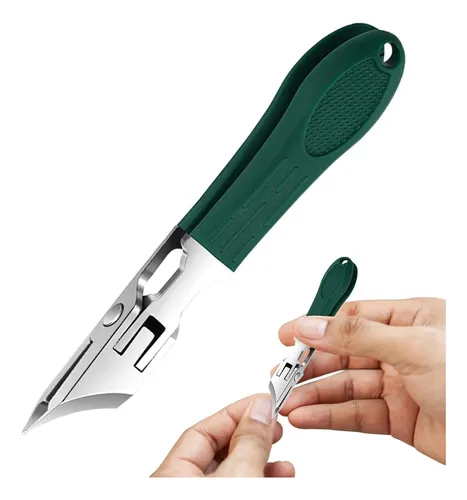 Cortaúñas Profesional Tipo Alicate Para Manicura Y Pedicura Verde Oscuro