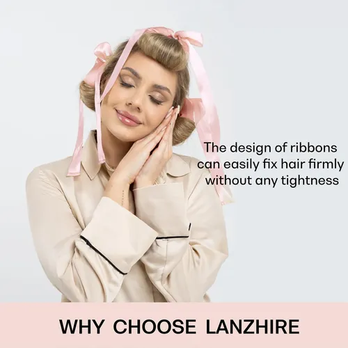 Hair Roller Lanzhire Heatless Overnight Rizos Ribbon