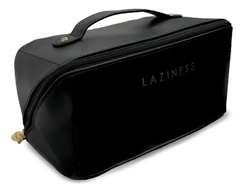 Neceser organizador de maquillaje Laziness poliéster negro 24cm impermeable