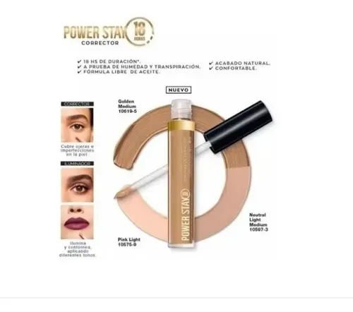 Pink Ligth Corrector Power Stay Avon Duracio 18 Hs Avon