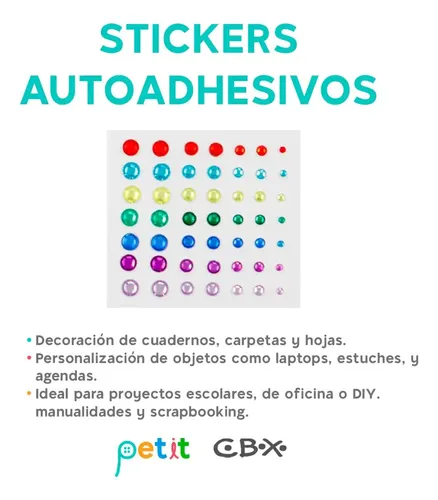 Stickers Autoadhesivos Decorativos Gemas Brillitos Strass