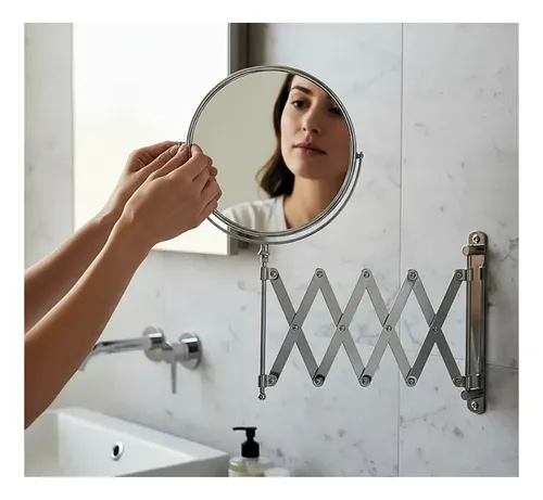 Espejo Brazo Tijera Extensible De Pared Con Aumento X3