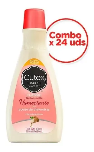 Cutex Quitaesmalte Humectante Aceite Almendras 100ml X 24uds