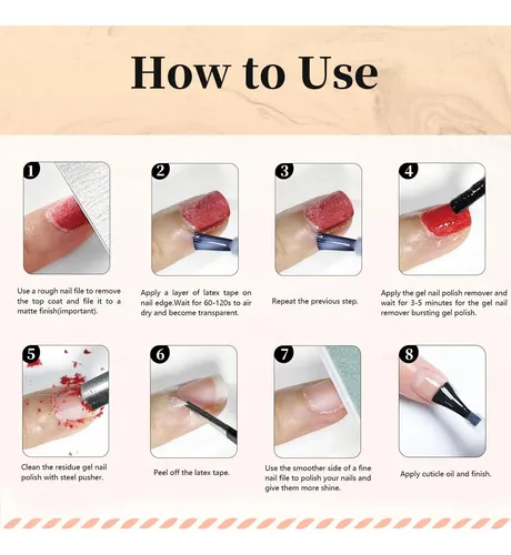 Kit Removedor De Esmalte De Uñas En Gel Jodsone 5 En 1
