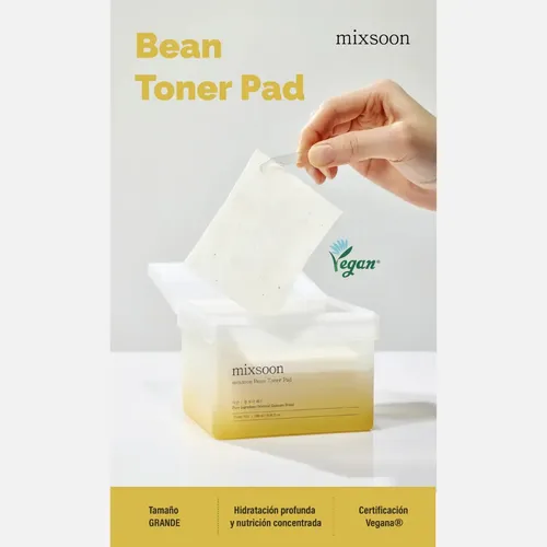Mixsoon Bean Toner Pad, Pads De Tónico Nutritivos X70u