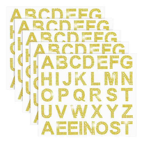 170 Pegatinas Con Letras Con Diamantes De Imitación Plateado
