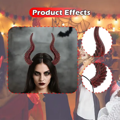 Diadema Con Forma De Diablo, Para Cosplay De Halloween, Desm