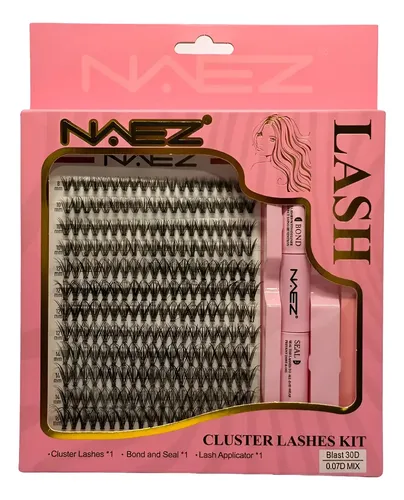 Set Pestañas Postizas Naez 0.07d 30p Adhesivo Sellador Pinza