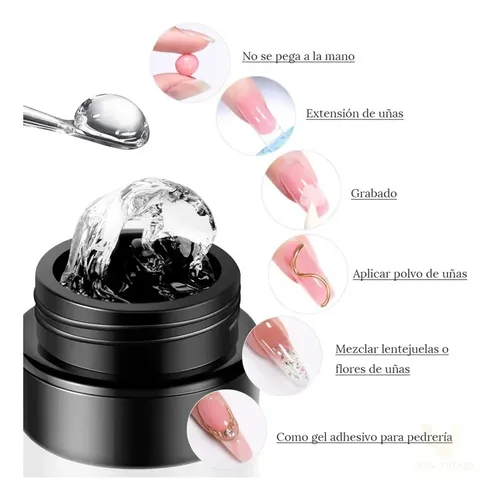 Kit 4pzs Polygel Sólido Para Diseño Uñas Extensión 15ml