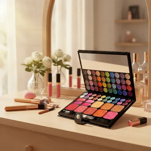 Set De Maquillaje Tipo Cuero Agenda Ideal Regalo Reyes