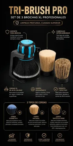 Brochas Laffitte Pro Xl 3 Piezas Cabezales Intercambiables