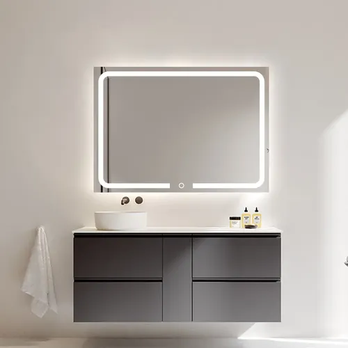 Espejo Luz Led Táctil Touch Baño Rectangular 70x90cm Premium