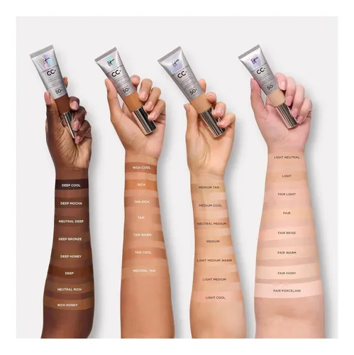 It Cosmetics Cc+ Cream Travel (bronce Profundo): Base De Con
