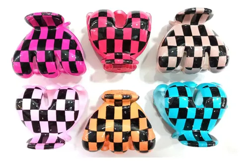 Pack X6 Broches Medianos Bombey Hebillas Pelo Surtido