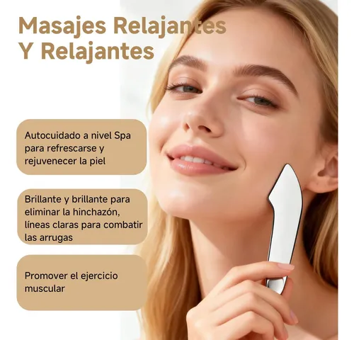 Herramienta De Masaje 2piezas Gua Sha Acero Inoxidable ,