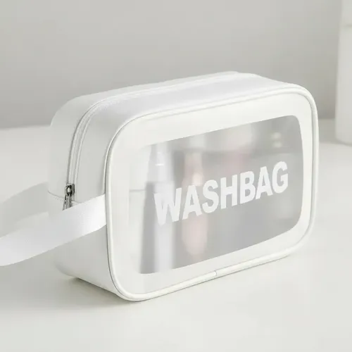 Neceser Viaje Maquillaje Portacosméticos Washbag Blanco Kit 3 Pcs