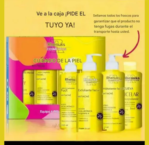 Kit Cuidado Facial Anti Acne Skincare Rhenuks Completo