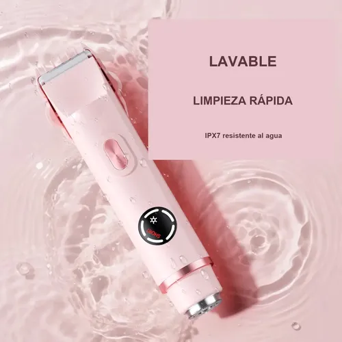 Depiladora Eléctrica Mujer 2 En 1 Rosa Type C 2527