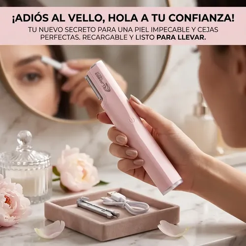 Depiladora Eléctrica Femenina Corporal Facial Recargable Usb
