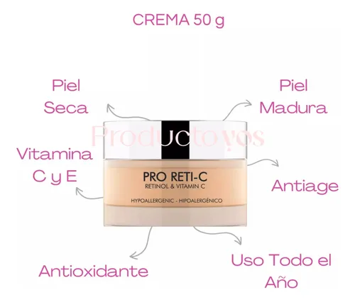 Crema Pro Retic Retinol Vitamina C Y Contorno De Ojos Idraet