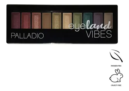 Paleta De Sombras Eyeland Vibes X10gr Palladio Color De La Sombra Paradise