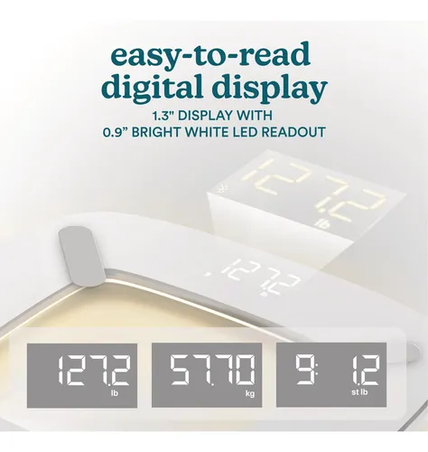 Pantalla Led Blanca Inteligente Digital Scale Homedics