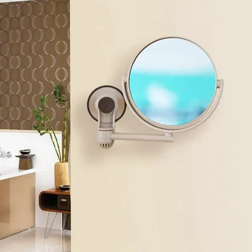 Espejo Cosmético Para Baño, Con Ventosa De Aumento De 1x/3x