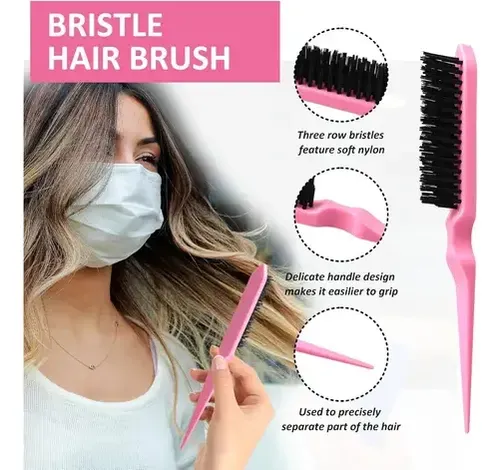 Kit De 10 Cepillos Y Peines Para Peinar Cabello Con Pinza