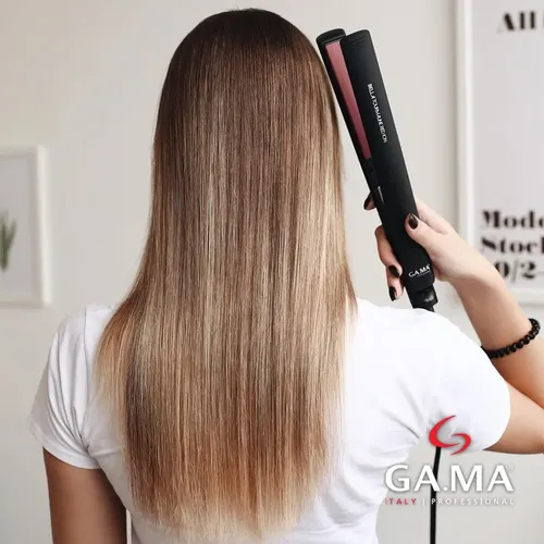 Plancha De Pelo Ga.ma Bella Ceramic Shine Ion Negra