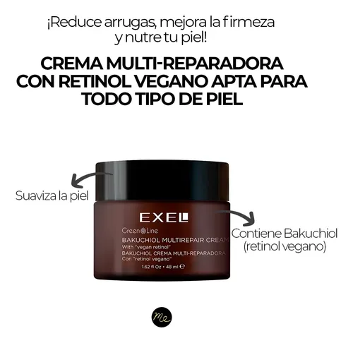 Crema Multireparadora Con Retinol Vegano Exel Geen Line