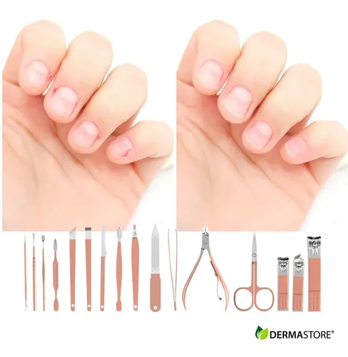 X16 Piezas Belleza Manicuria Alicate Tijera Lima Aguja Acne