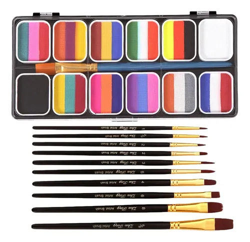 Kit De Maquillaje De Paleta De Pintura Con Pinceles De