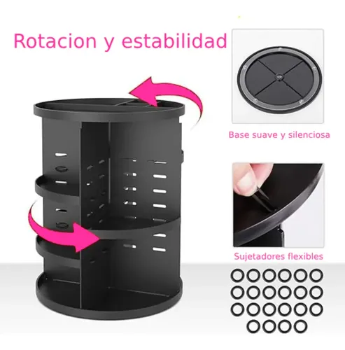 Organizador Porta Cosméticos Maquillaje Multiuso Giratorio