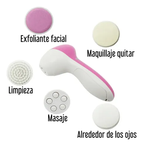 Cepillo Facial Limpador Exfoliador 5 En 1 Ergonómico